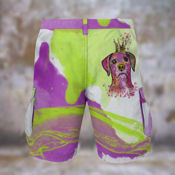 Cargohose mit Otis - Hose, lang oder kurz, bunt, 100% Polyester, Grösse S-5XL, fester Stoff, Normale Passform, Mischling, Mix, Strassenhunde